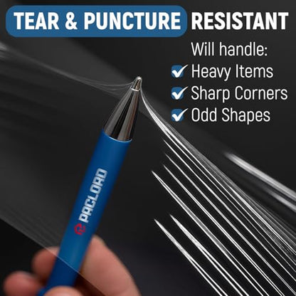 5” x 1000’ Stretch Wrap Mini 12 Rolls with Handle – Clear Plastic Stretch Film 80 Gauge, 500% Elongation, Heavy Duty Shrink Wrap for Moving, Packing & Shipping - style: Pack of 12