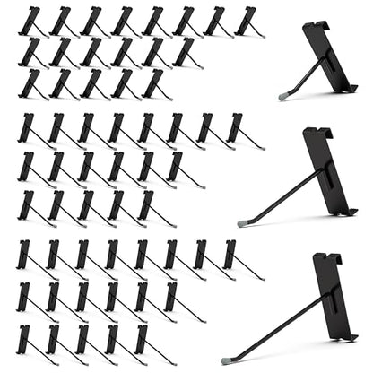 HUHOLE 60 Pack Black Gridwall Hooks, 2", 4", 6" Inch Display Hangers - size: 2+4+6 Inch