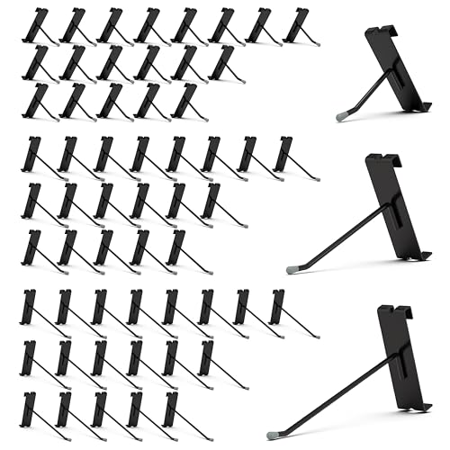 HUHOLE 60 Pack Black Gridwall Hooks, 2", 4", 6" Inch Display Hangers - size: 2+4+6 Inch