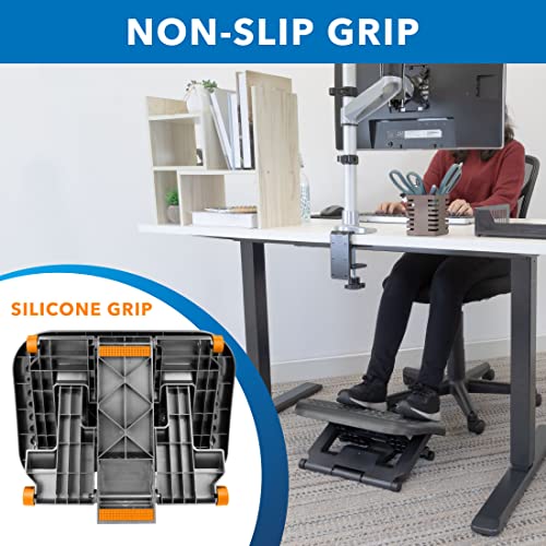 Mount-It! Foot Rest Under Desk with Massage Rollers & Foot Pedal Height