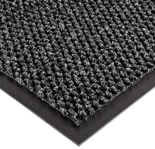 Notrax-136S0034 Carpeted Entrance Mat, Charcoal, 3ft.x4ft. - color: Charcoal, size: 4" x 3" (Rectangular)