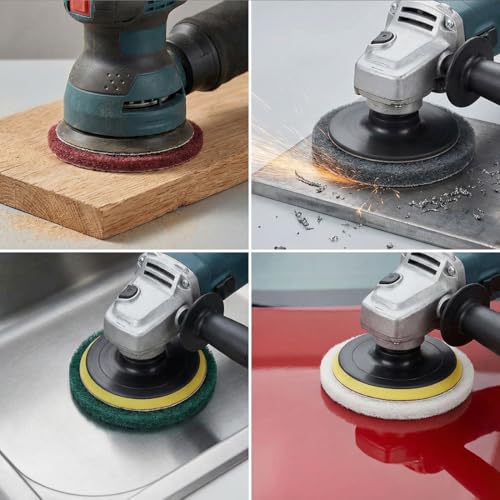 20 Pcs 5" Mixed Grit Drill Brush Scrubber Scouring Pads - style: Multicolor - Mixed Grit