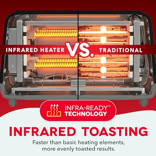 Dash Clear View Toaster | 10" Long Slot 2 Slice Toaster with See-Through Glass Window, 7 Browning Levels, Bagel, Defrost & Reheat Functions, Removable Glass Panel, Crumb Tray, Black - color: Black