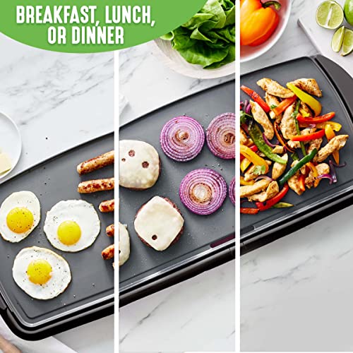 GreenLife 20" Extra Large Electric Griddle, Graphite - color: Graphite Black