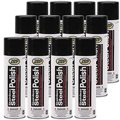 Zep Stainless Steel Cleaner - 16 oz (Case of 12) 14301 - Pro Cleaner