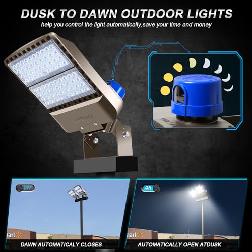 ledmo 200W LED Parking Lot Lights Outdoor Trunnion Mount 3 Pack - size: 200W/Trunnion Mount/3 Pack