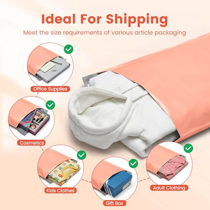 Metronic Large Bulk Poly Mailers 14.5x19 400 Pack, Self Seal Shipping Bags - color: Peach Pink, size: 14.5x19 400PC