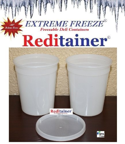 Extreme Freeze Deli Food Containers with Lids, 32-Ounce, 24-Pack