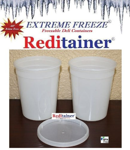 Extreme Freeze Deli Food Containers with Lids, 32-Ounce, 24-Pack