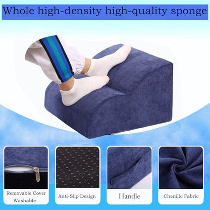 Foot Rest for Under Desk at Work.Multifunctional 3-Tier Foot Stool - color: Dark Blue