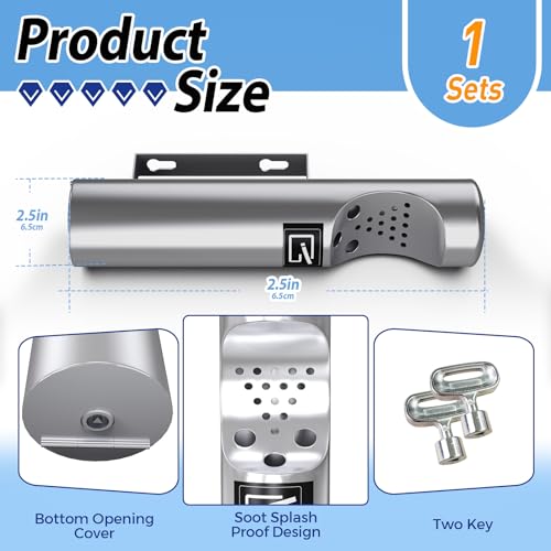 Wall-Mount Cigarette Butt Receptacle for Outside, Outdoor Cigarette Butt Disposal, Commercial Smoking Receptacles to Avoid Discarding Cigarette Butts,Easy to Clean -Stainless Steel - color: Stainless Steel