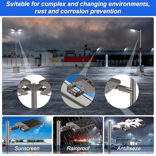 LED Parking Lot Light Mounting Bracket, Waterproof and Rust-Proof, Direct Arm Mount Accessory for LED Shoebox Parking Lot Light, Outdoor Area Street Lighting Mounting Bracket - color: Arm Mount Bracket