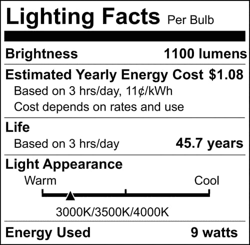 Satco LED PL Lamp 9.5W Replaces 18W/26W/32W CFL 3000K/3500K/4000K CCT Selectable G24q 4-Pin Base Dimmable S29856