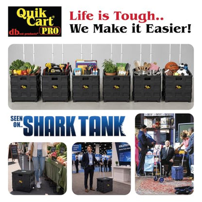 dbest Products Quik Cart Pro Collapsible Rolling Crate on Wheels - Black - color: Black, style: Pro