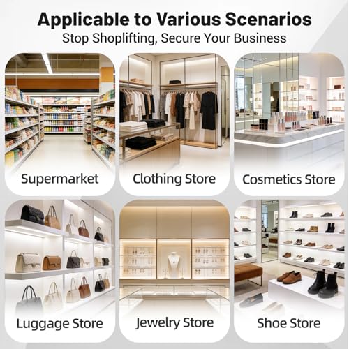 Retail Anti-Theft Equipment Sensor Kit,Security Tags Checkpoint RF 8.2mhz Systems Sensor Sound Light Alarm with 100pcs Clothing Security Tags Protection of Supermarkets Clothing Stores Toy