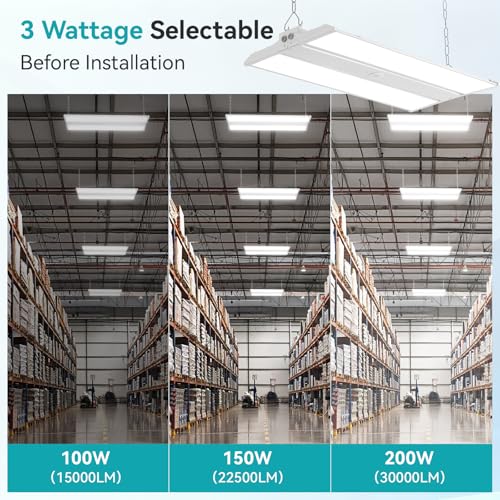 LED Linear High Bay Light 2FT 2 Pack 200W, 30000LM, 0-10V Dimmable