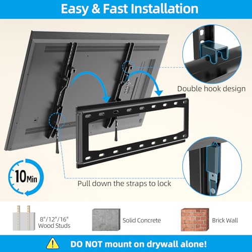 HOME VISION Tilt TV Wall Mount for Most 26-65 Inch Flat/Curved Screen - size: 9401/ 26-65"