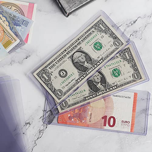 15PCS Banknote Holders Top-Load Currency Money Sleeves for Bills - color: 15 Pieces