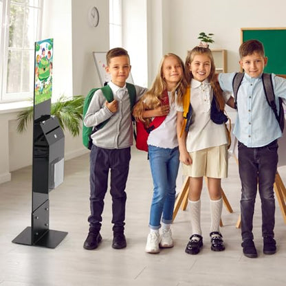 Leinuosen Floor Standing Locking Suggestion Box with 8.5 x 11 Sign Holder