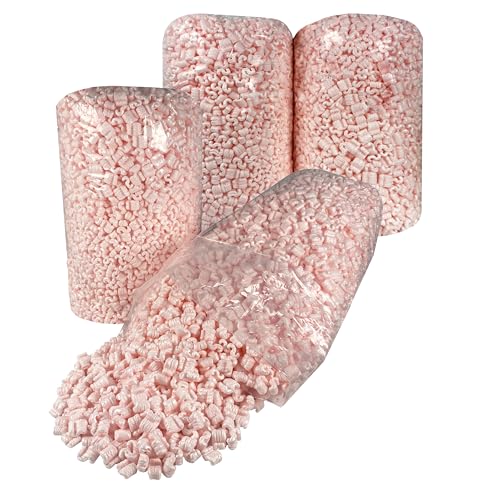 Pink Packing Peanuts, 14 Cubic Feet - color: Pink, size: 14CuFT