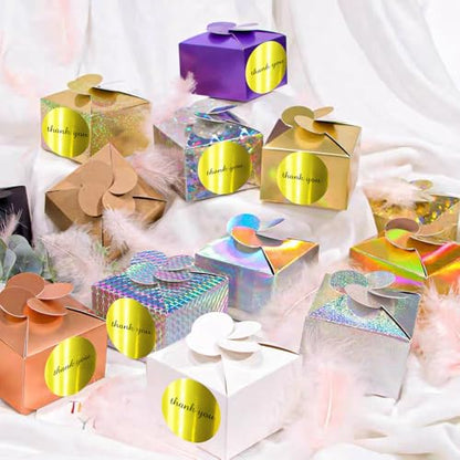 3" Gold Thermal Label Stickers, Round Glitter Direct Thermal Printer Sticker Labels for Gift Wrapping, Self-Adhesive DIY Custom Logo Design- Holographic Gold - color: Holographic Gold, size: 3 inch