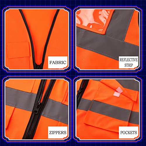 Funtery 2 pcs Halloween Orange Hunting Vest High Visibility Safety Clothes