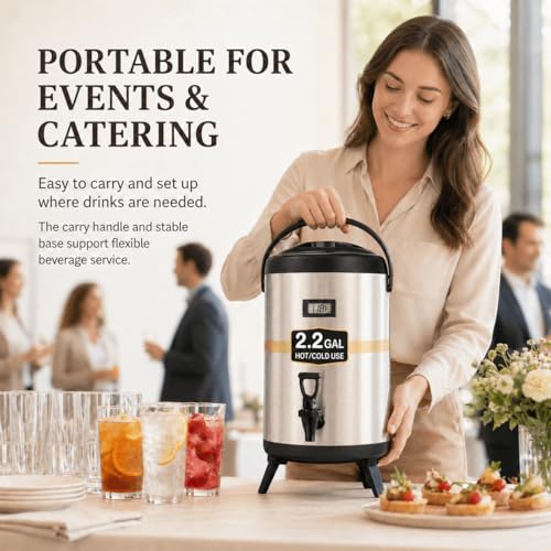 2.2 Gallon Insulated Beverage Dispenser with Spigot - size: 2.2 Gallons