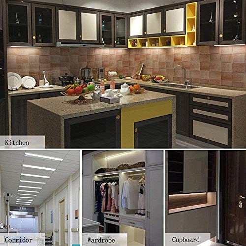 2FT LED Tube Flush Mount Light, 26W 2300LM LED Ceiling Shop Lighting Closet Light Fixture for Garage Kitchen Closet Laundry, 6500K Daylight White (2 Pack)