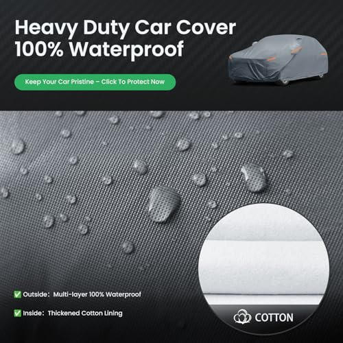 Waterproof A5(2004-2026) Car Cover with Breathable Vents, [2026 Upgrade] Premium Covers with Cotton Liner and Zipper Door,Sun Rain Snow Dust Uv Protection.(Gift with Towel Storage Bag) - size: Custom Fit Audi A5