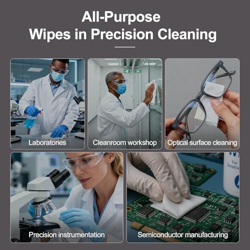 AAwipes Double Knit 100% Polyester Wipers Light Weight Version (120GSM, 9"X9", 150pcs/bag) Cleanroom Cloth Wipes Laser Sealed Edge, Ultra-soft (CP12009) - size: 1 Count (Pack of 150)