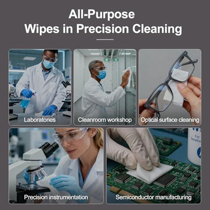 AAwipes Double Knit 100% Polyester Wipers Light Weight Version (120GSM, 9"X9", 150pcs/bag) Cleanroom Cloth Wipes Laser Sealed Edge, Ultra-soft (CP12009) - size: 1 Count (Pack of 150)