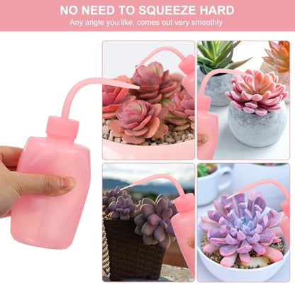 PATIKIL 150ml 5oz Succulent Eyelash Tattoo Wash Bottle, 18 Pcs Plastic Watering Squeeze for Plant Extensions Irrigation Lab Gap Cleaning, Clear - color: Transparent, size: 150ml/5oz