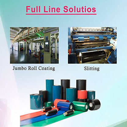 12 Rolls 2.52'' x 1476' Premium Resin Enhanced Wax Ribbon, 64mm x 450m Black Thermal Transfer Ribbon, Barcode Thermal Label Printer Ribbon, CSO-Ink Outside, 1'' Core for Zebra, TSC, GoDex, Citizen - size: 2.52''x1476'｜12 Rolls