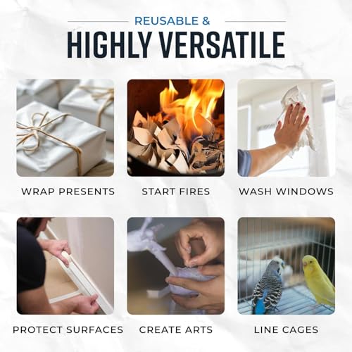 Bryco Goods Large Newsprint Packing Paper Roll 1000'L x 17.5”W, Made in USA - size: 1000' x 17.5" (Roll)