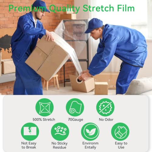 18in Stretch Wrap Roll, Heavy Duty 3000ft Shrink Wrap, Pallet Wrap 4 Pack - size: 18in-Clear-4Pack-3000ft