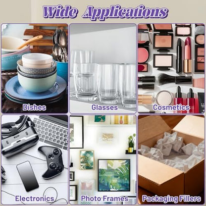 130 Pcs Moving Supplies Set, 50 Pcs 12'' x 12'' Foam Pouches & 50 Sheets 12'' x 12'' Packing Paper & 30 Pcs Fragile Stickers, Packing Foam Pouches and Newsprint Paper for Protecting Dishes Cup China - size: 130 Pcs-12x12 In