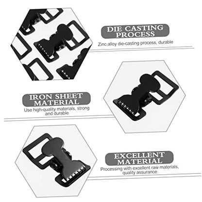 EXCEART 5pcs Webbing Clip Metal Clips Heavy Duty Luggage Strap Backpack Webbing Clamp Buckle Bracelet Iron - size: 6.5X3.5CM (Pack of 2)