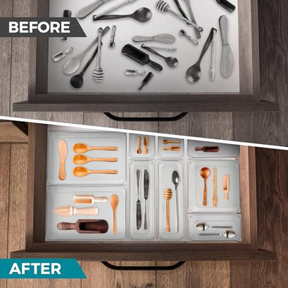 8 Pack Drawer Organizers, 3"X 9" Clear Acrylic Storage Bins - size: 3"X 9"