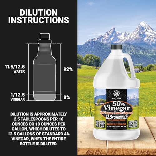 Calyptus 50% Concentrated Vinegar | Max-Performance (12.5X Power), 4 Gallon - size: 128 Fl Oz (Pack of 4)