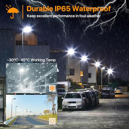 400W LED Parking Lot Light: 60000LM, 5000K 150LM/W, Adjustable Arm - size: 400W Adjustable Arm Mount