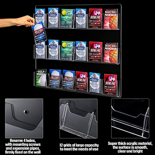 Eersida 18 Pockets Acrylic Brochure Pamphlet Holder Brochure Display Stand