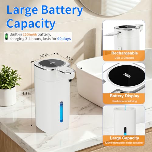 Smart Electric Foaming Soap Dispenser - color: White