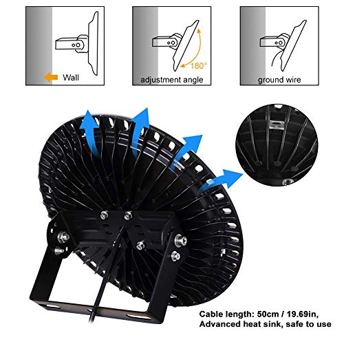 200W LED High Bay Light lamp Factory Warehouse Industrial Lighting 10000 Lumen 6000-6500K IP65 Warehouse LED Lights- Commercial Bay Lighting for Garage Factory Workshop Gym (200W 3) - size: 200W 3pcs