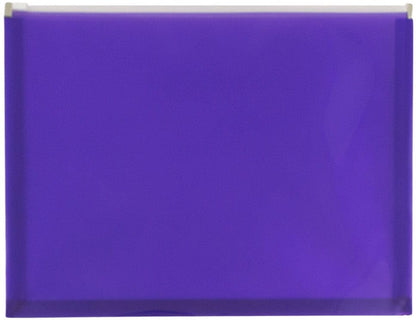 JAM PAPER Plastic Envelopes with Zip Closure - Letter Booklet - 9 3/4 x 13 - Purple - 3/Pack - color: Purple, size: Letter Size - 3 Pack