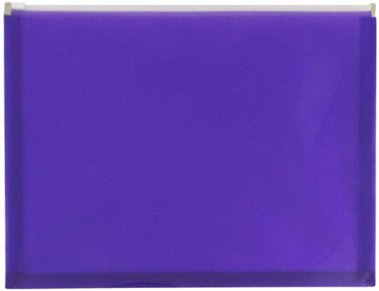 JAM PAPER Plastic Envelopes with Zip Closure - Letter Booklet - 9 3/4 x 13 - Purple - 3/Pack - color: Purple, size: Letter Size - 3 Pack