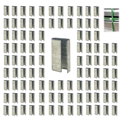 Packaging Strapping Metal Buckle - Open Snap-in Seals for 1/2"or 5/8" - color: Silver