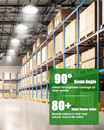 200W UFO LED High Bay Lights, AC100-277V, 10 Pack - size: 10 Pack