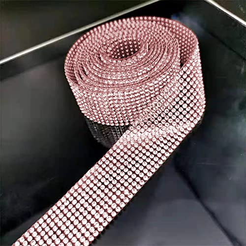 4 Pack 35.4 Inch Rhinestone Door Edge Guard Strips, Pink - color: Pink