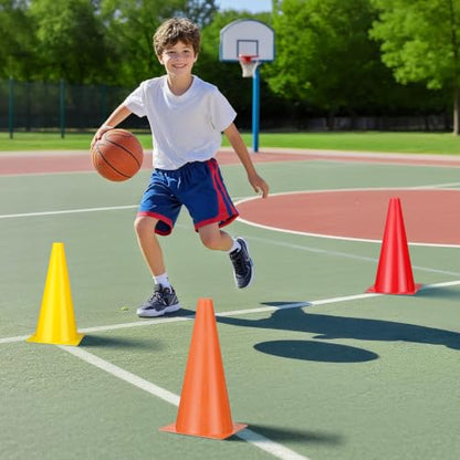 12 Inch Traffic Cones,12pcs Training Sports Cones,Parking Cones - color: colors