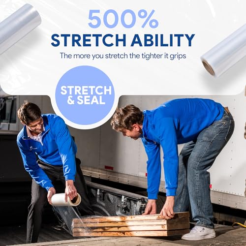 International Plastics Co. 2 Pack of 17'' Plastic Stretch Wrap for Moving - size: 2 Pack, style: 18" - 17" Styles